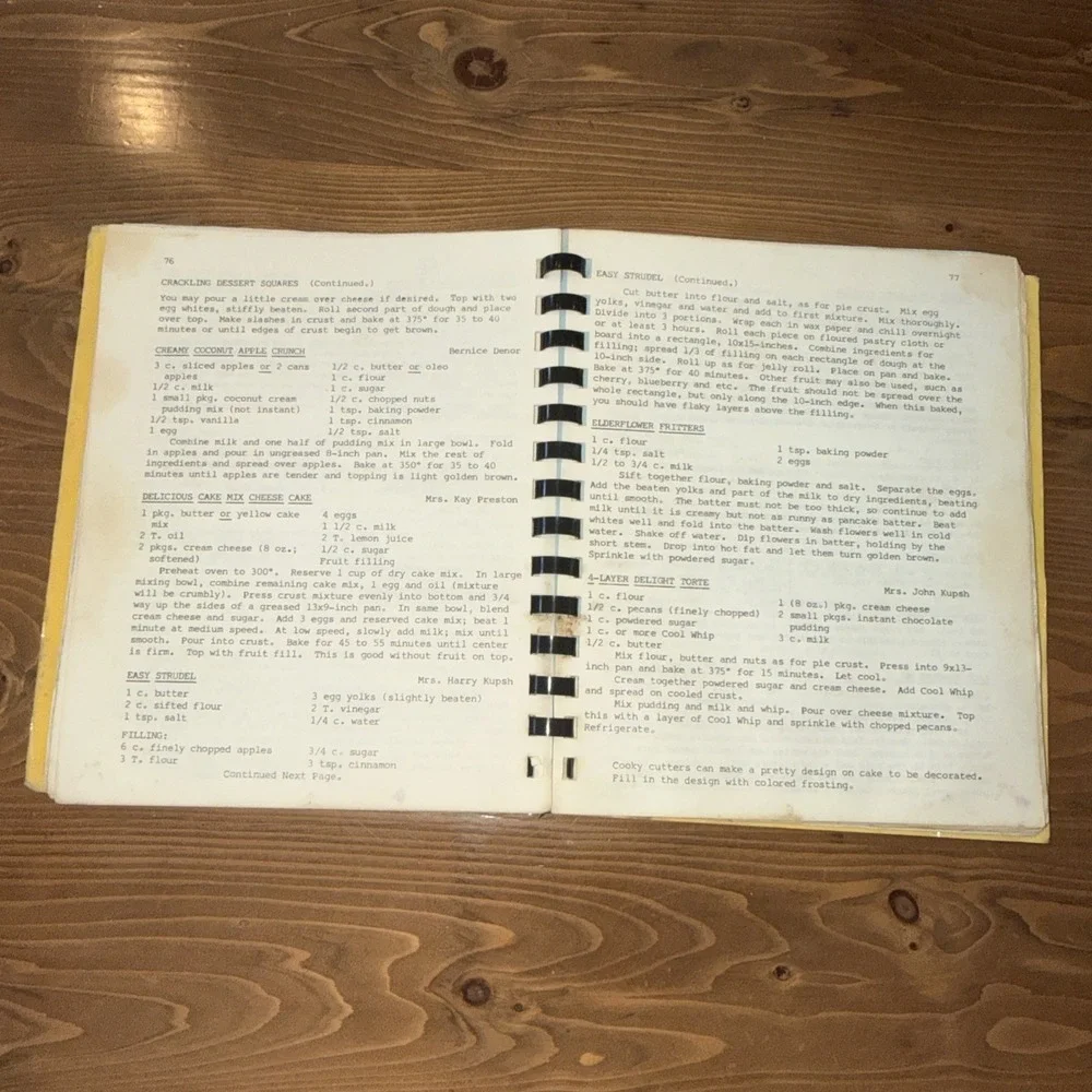 VTG St.‎ Joseph's Church Womens Cookbook Food Kellnersville, Wisconsin 1977